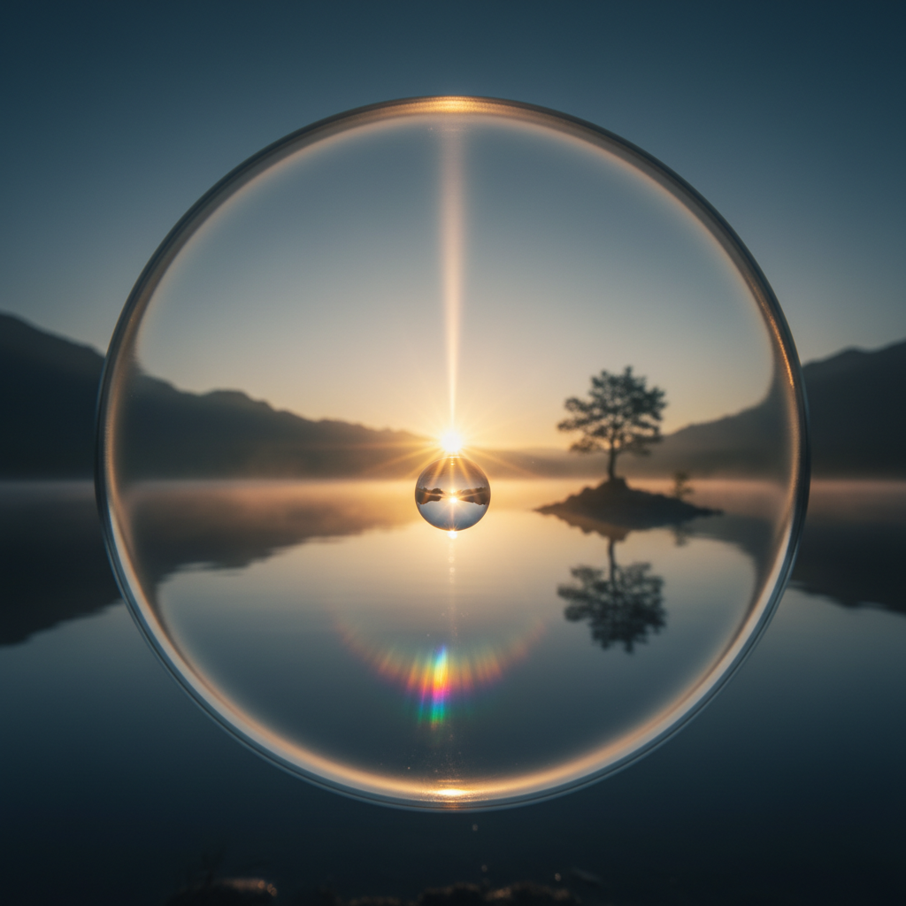 Close-up of a camera lens focusing, with a blurred background, symbolizing clarity and precision