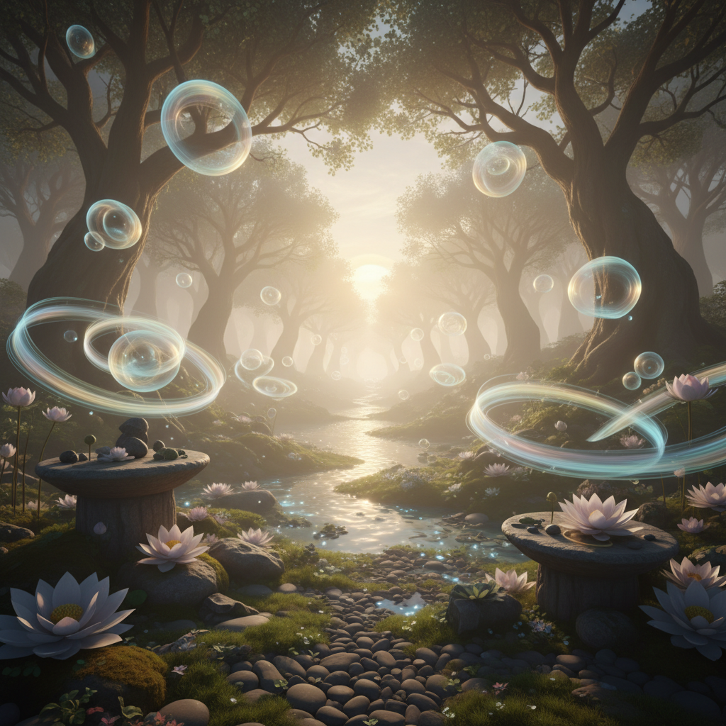 soft, diffused light creating a gentle glow in a calm, uncluttered space