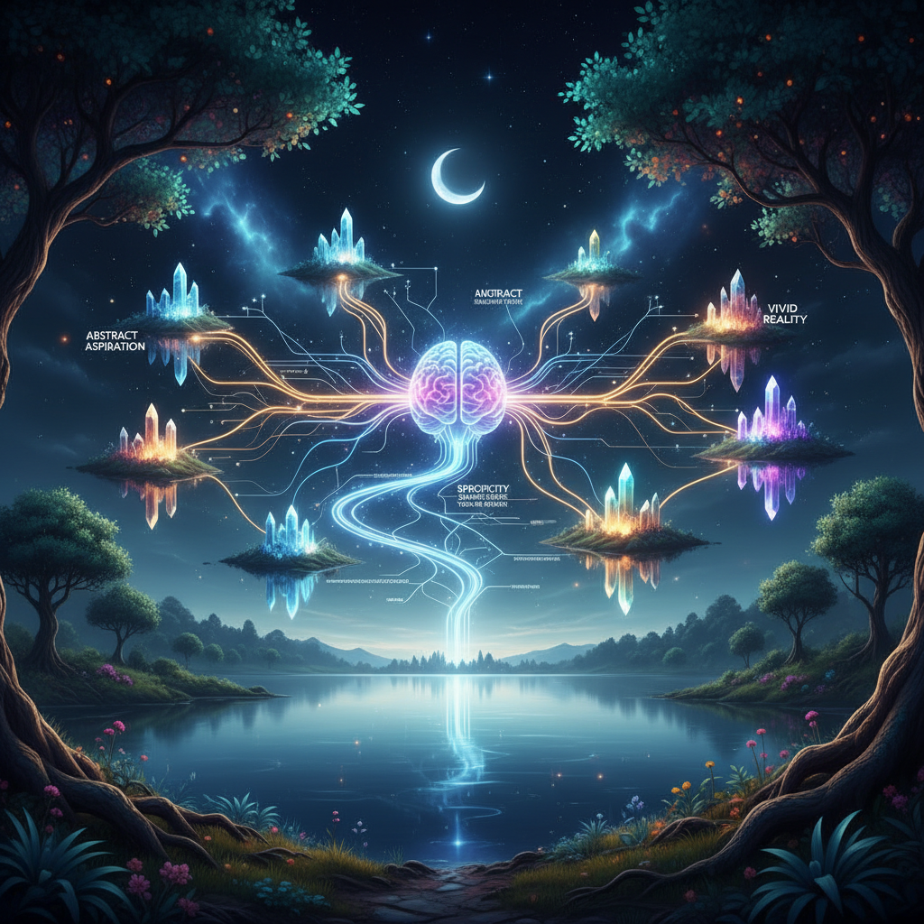 Abstract illustration of glowing neural pathways within a stylized brain, surrounded by interconnected lines representing thoughts and ideas.